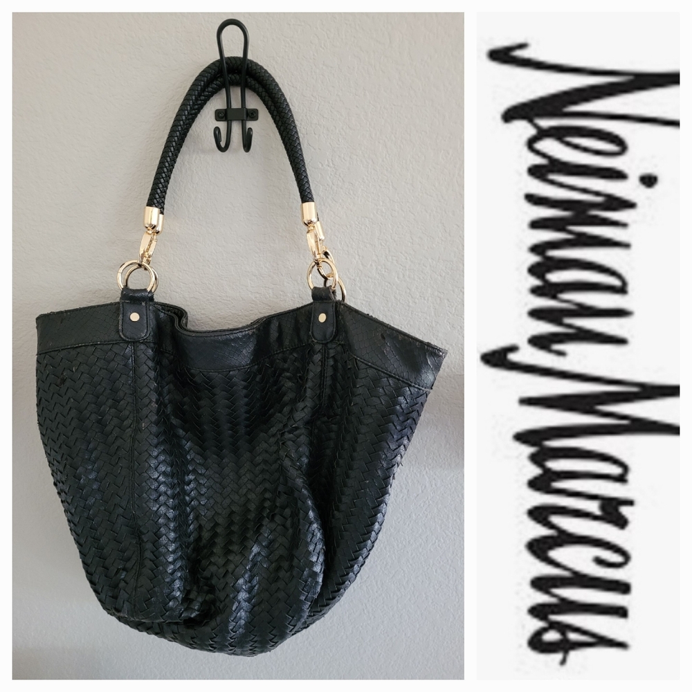 NEIMAN MARCUS Woven Leather Bag
